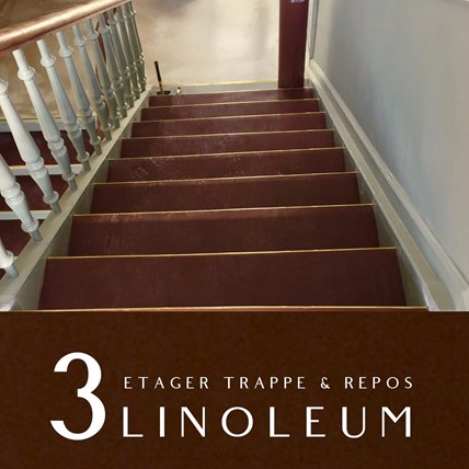 Linoleum på trappe
